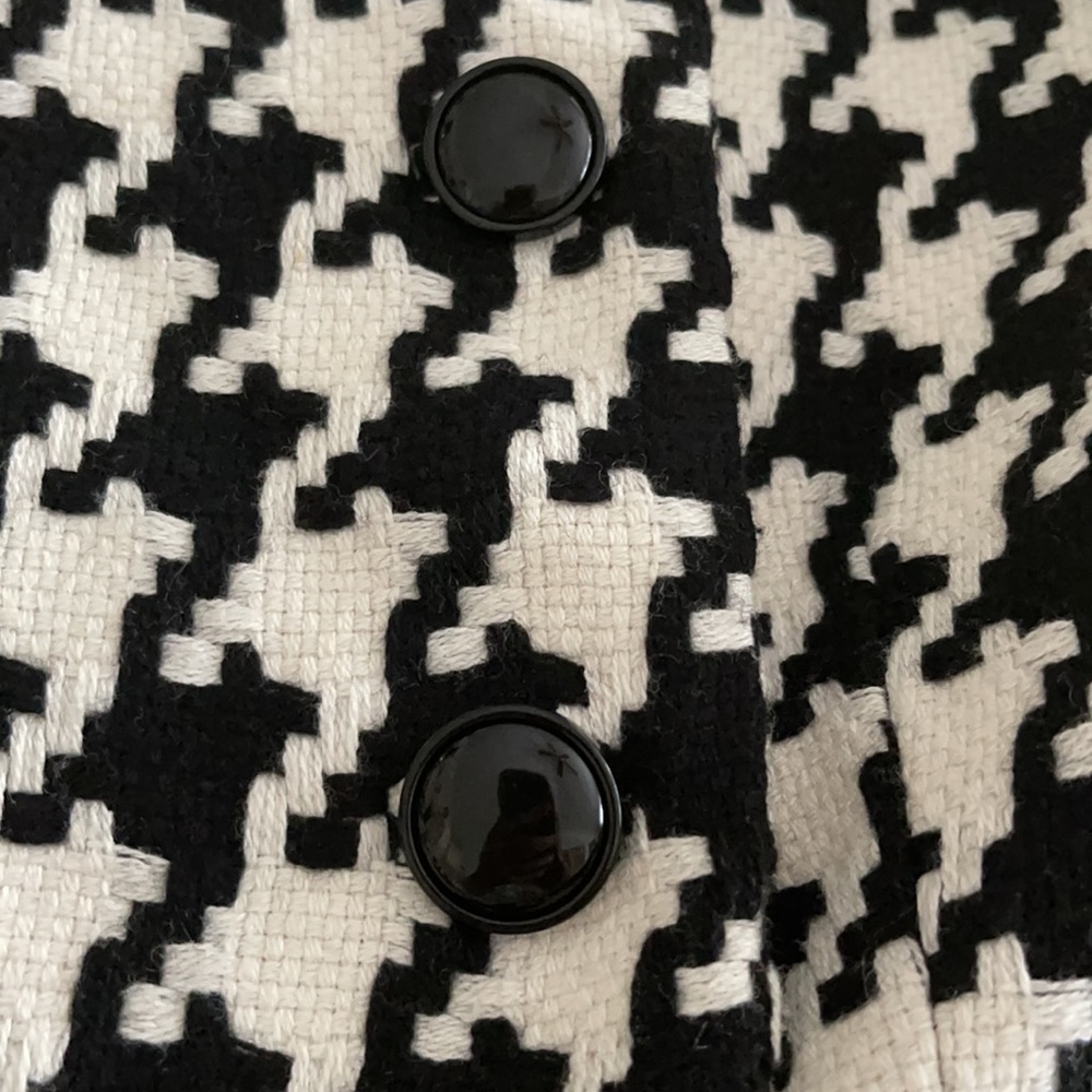 White House Black Market double breasted houndstooth cropped jacket - Picture 15 of 16